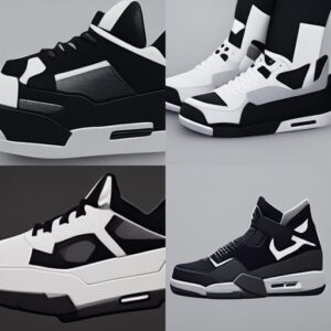 nike air jordan 4 black and white in fortnite style