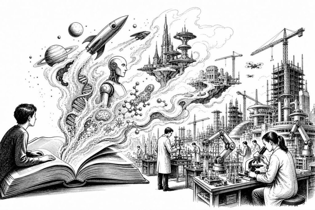 Cover illustration for Science-Fiction is the new Non-Fiction