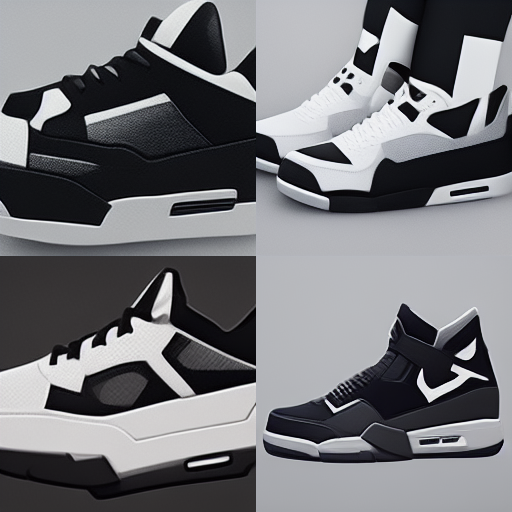 nike air jordan 4 black and white in fortnite style